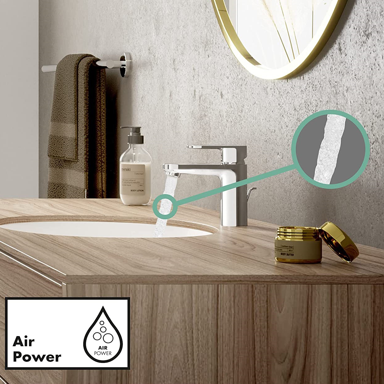 Servantbatteri Hansgrohe Vernis Blend 100 med Løfteventil