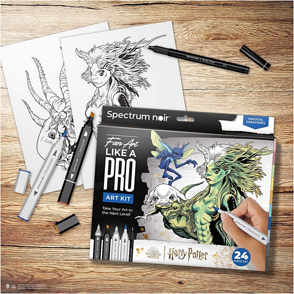 Hobbysett Creativ Company DIY Kit Illustrasjon Harry Potter Magical Creatures