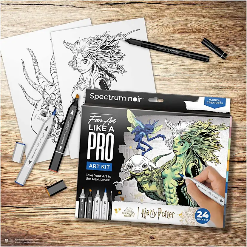 Hobbysett Creativ Company DIY Kit Illustrasjon Harry Potter Magical Creatures