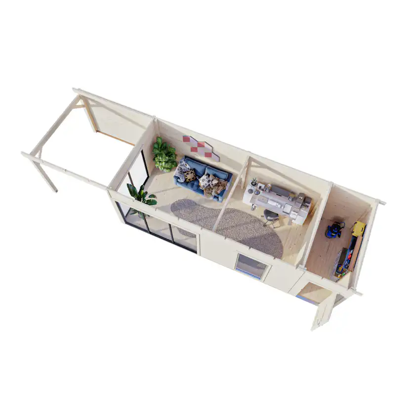 Hagestue Palmako Andrea 30,4 m² Slide Plus (inv. 21,1+7,9 m²)