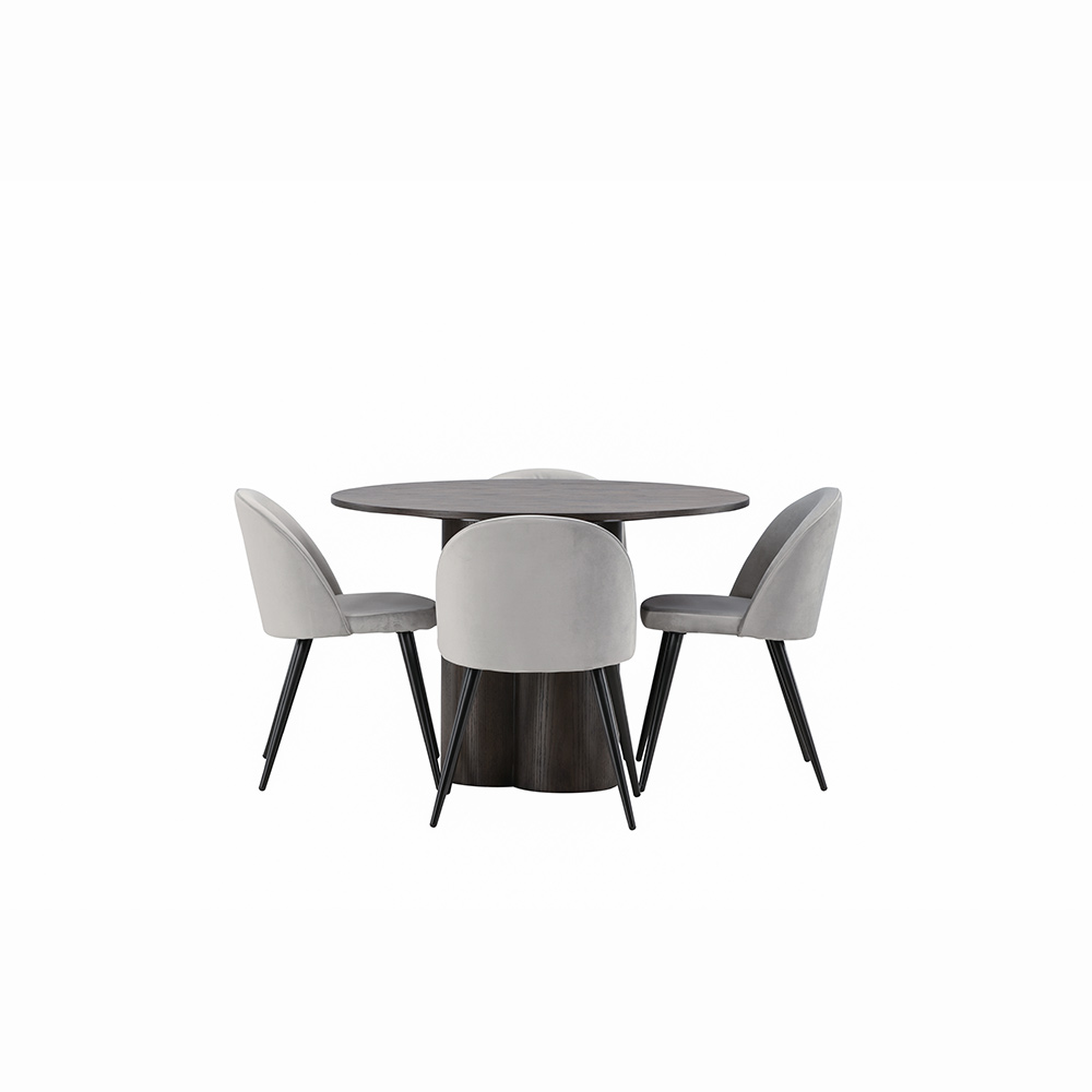 Spisegruppe Venture Home Olivia med 4 Velvet Stoler