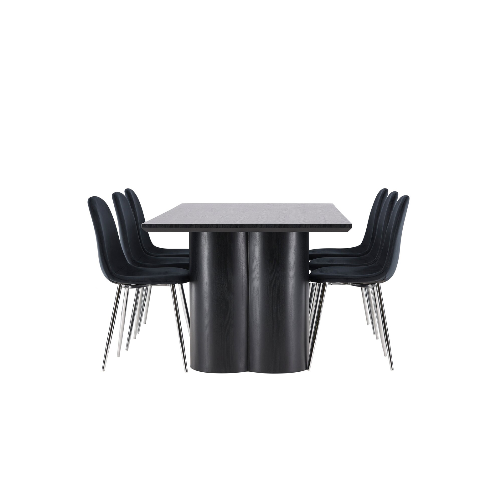 Spisegruppe Venture Home Olivia 210 med 6 stk Polar Stoler Fløyel