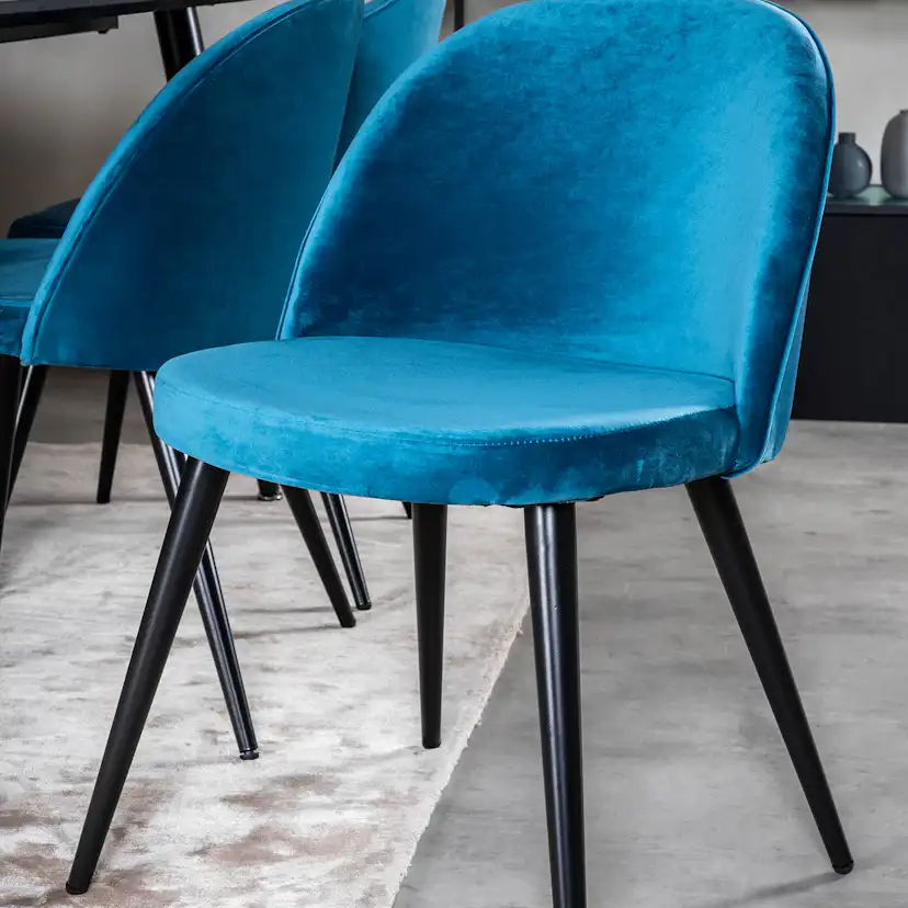 Spisegruppe Venture Home Dipp med 6 Velvet Stoler
