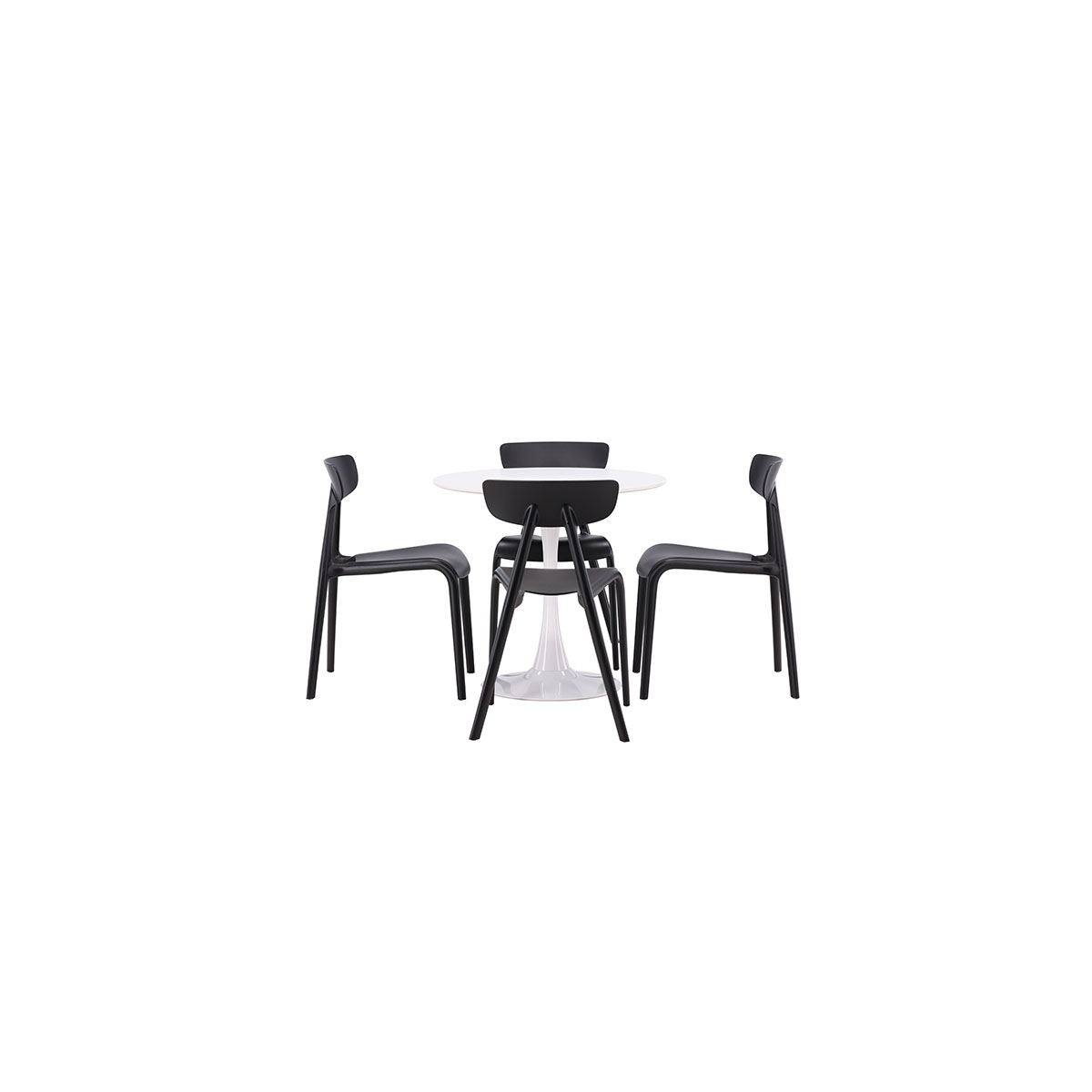 Spisegruppe Venture Home Hamden Ø80 cm med 4 Ursholmen Stoler