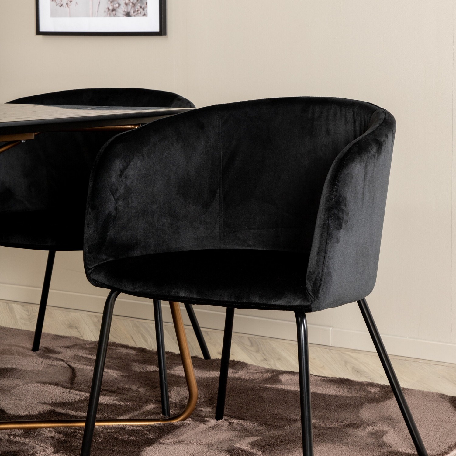 Spisegruppe Venture Home Annika med 6 Bergen Stoler