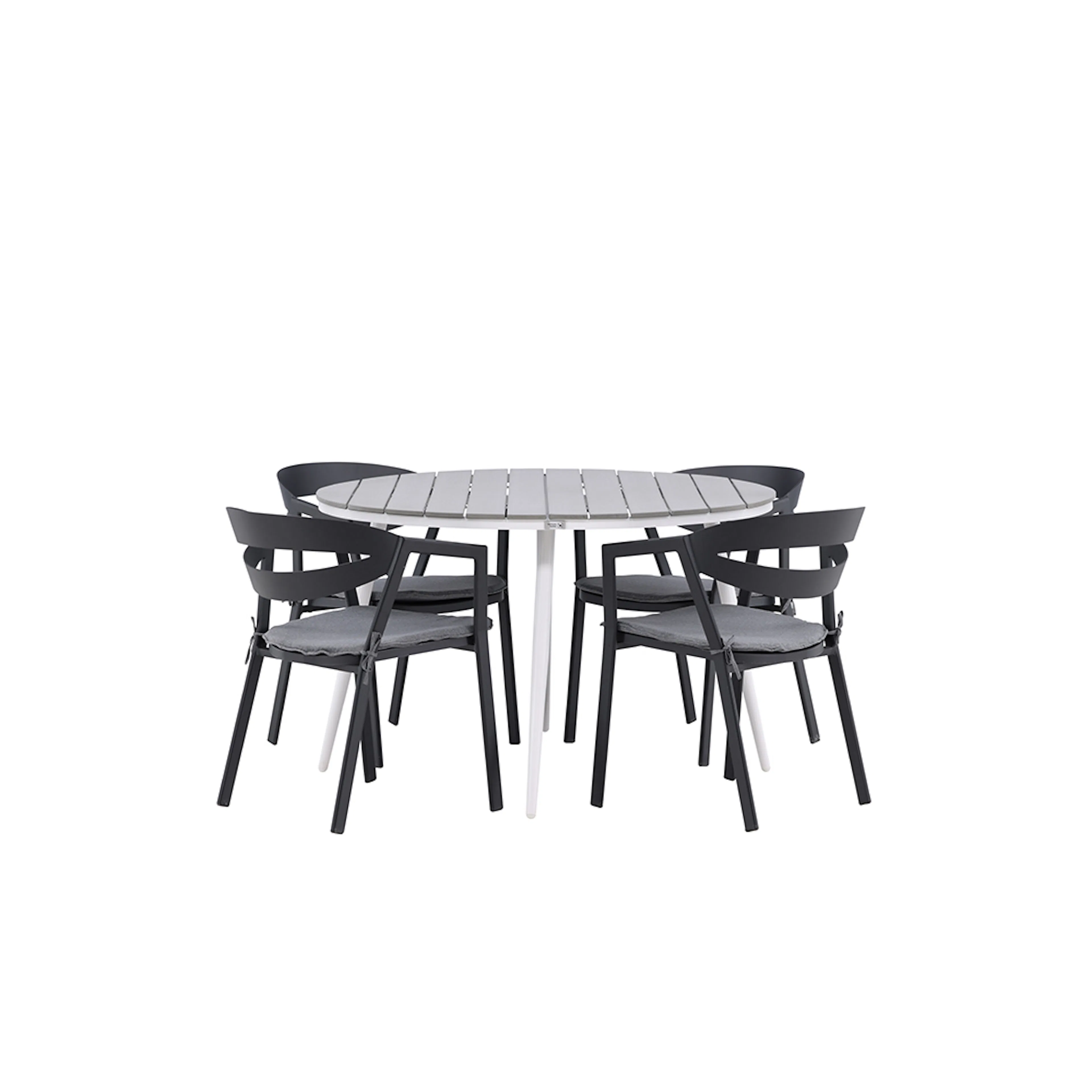 Spisegruppe Venture Home Break Ø120 cm med 4 Slit Stoler