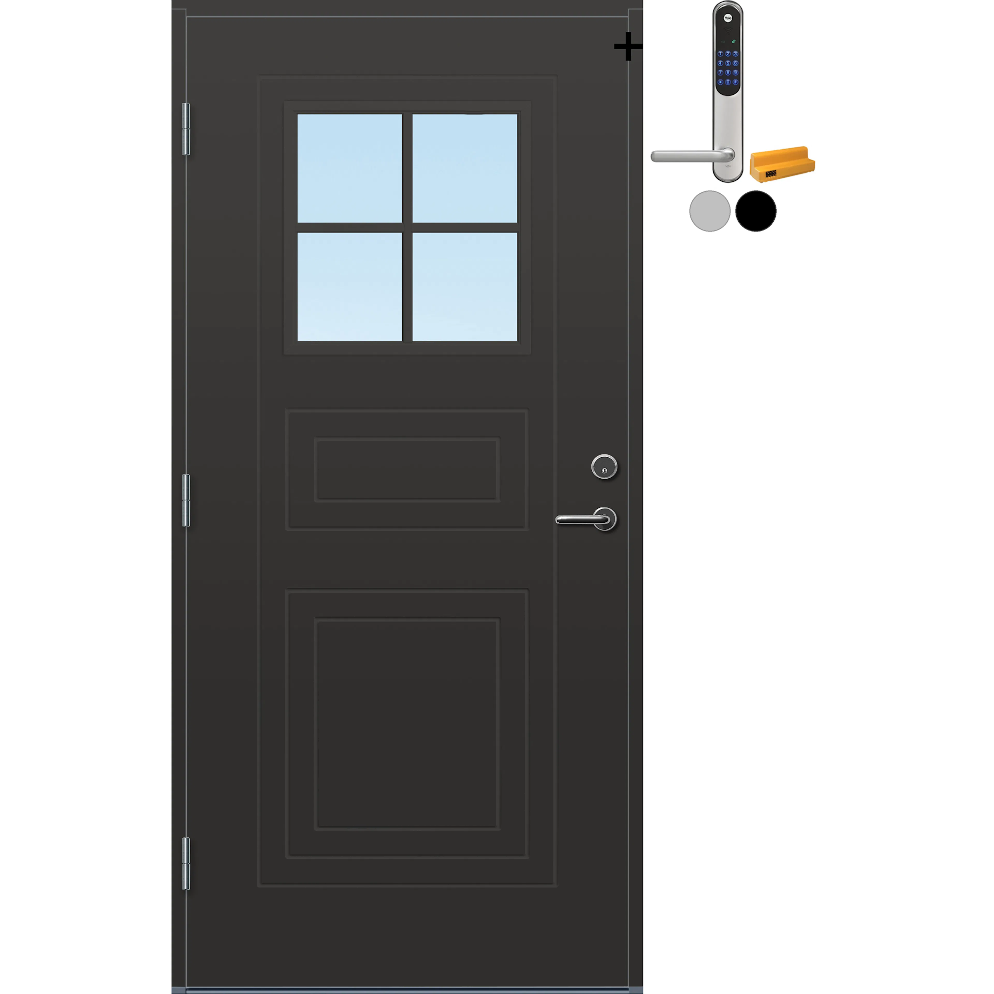 Ytterdør Bygg1 Utvik Cotswold med Yale Doorman Classic Home