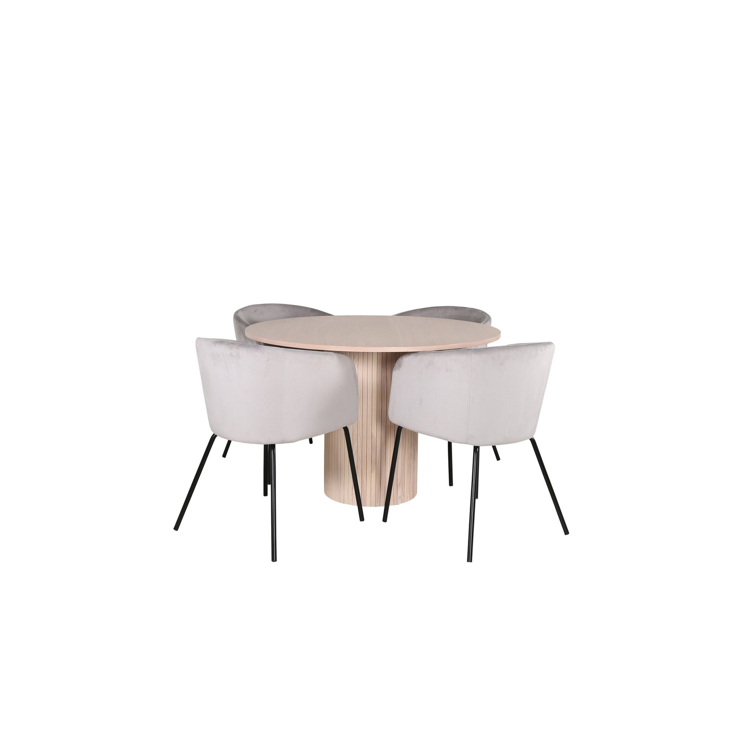 Spisegruppe Venture Home med Bianca Spisebord og 4 Bergen Spisestoler