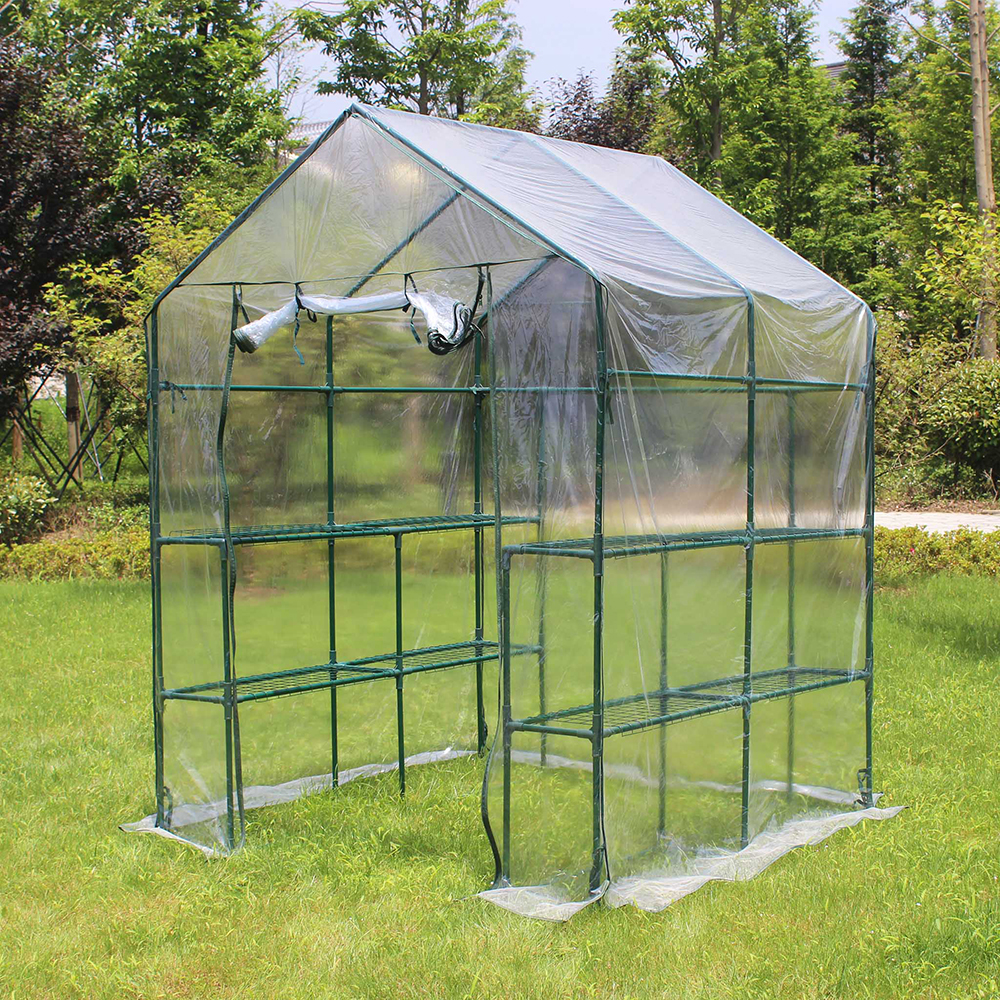 Plastdrivhus Metalcraft 8 hyller Transparent