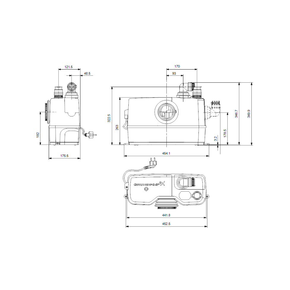 Avløpspumpe Grundfos Sololift2 WC-1