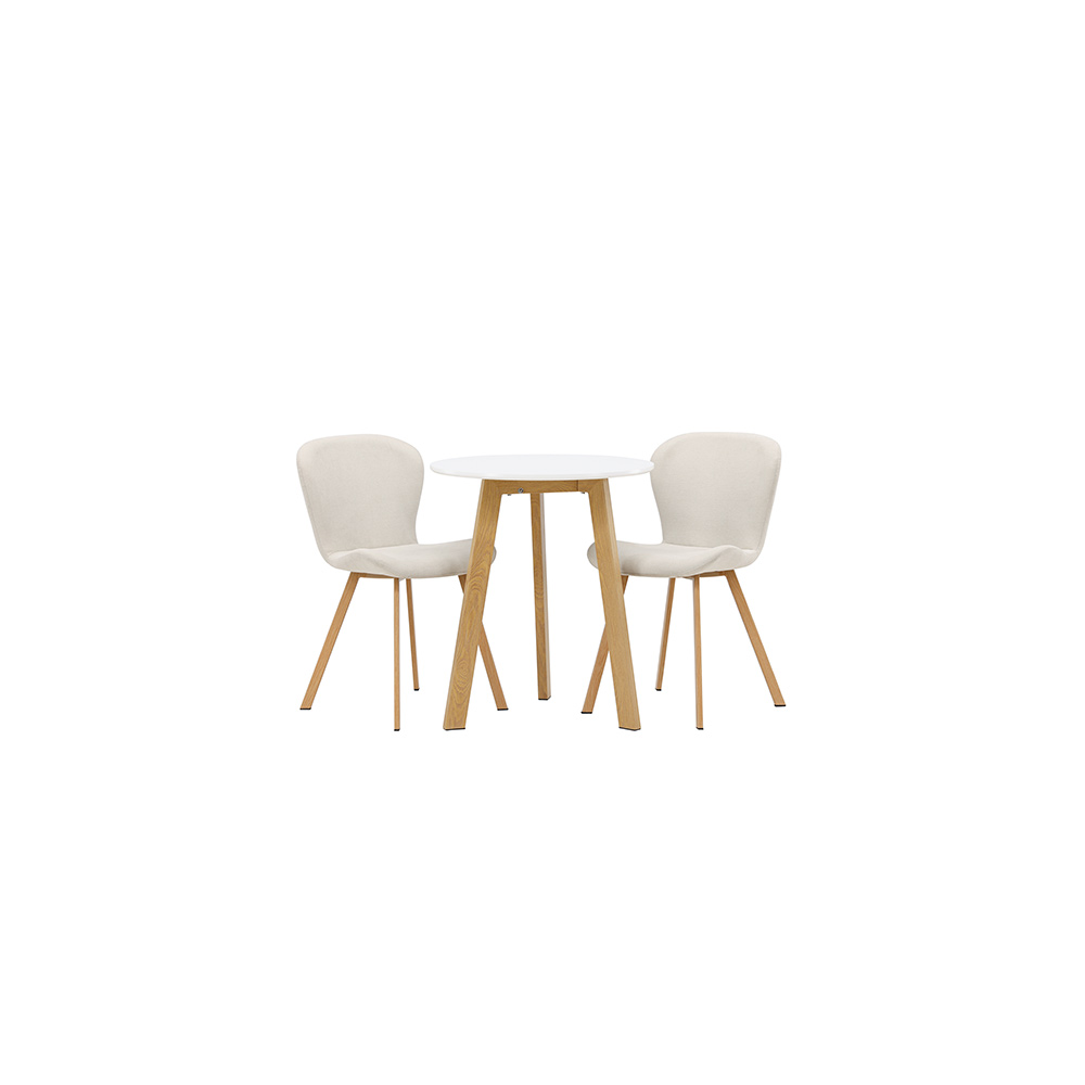 Spisegruppe Venture Home Leonora Ø65 cm med 2 stk Lilja Stoler