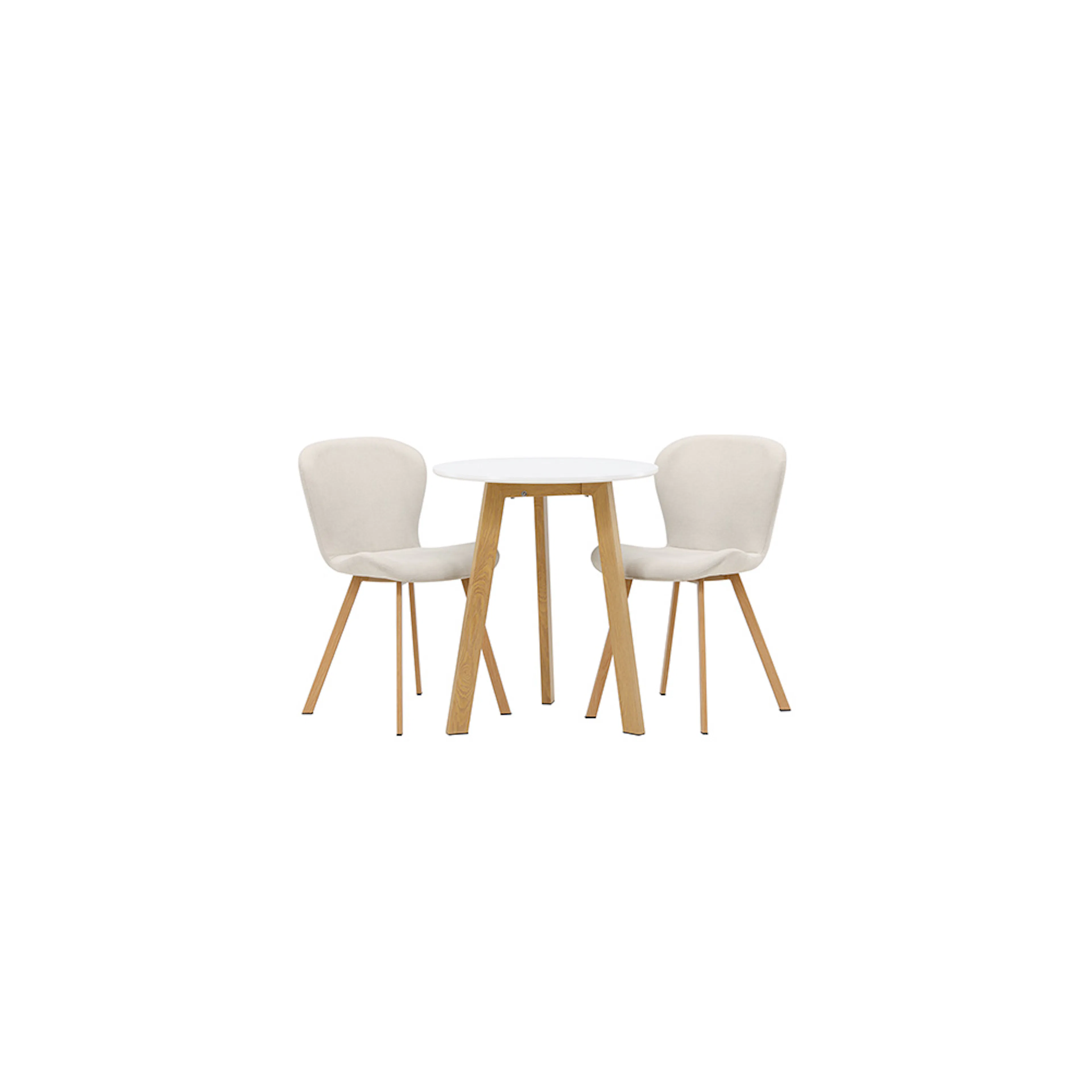 Spisegruppe Venture Home Leonora Ø65 cm med 2 stk Lilja Stoler