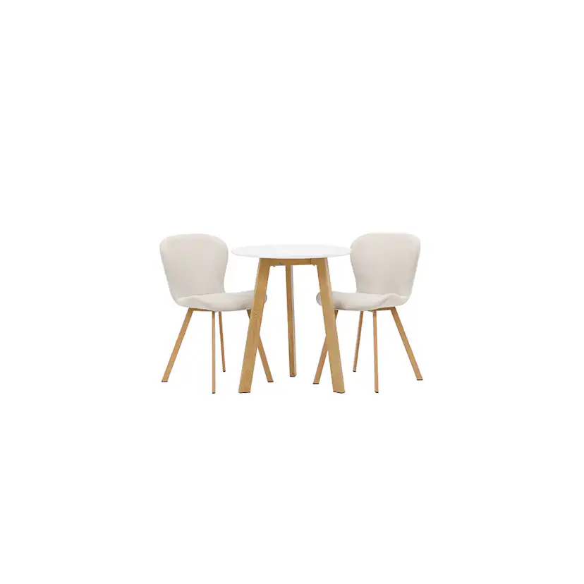 Spisegruppe Venture Home Leonora Ø65 cm med 2 stk Lilja Stoler