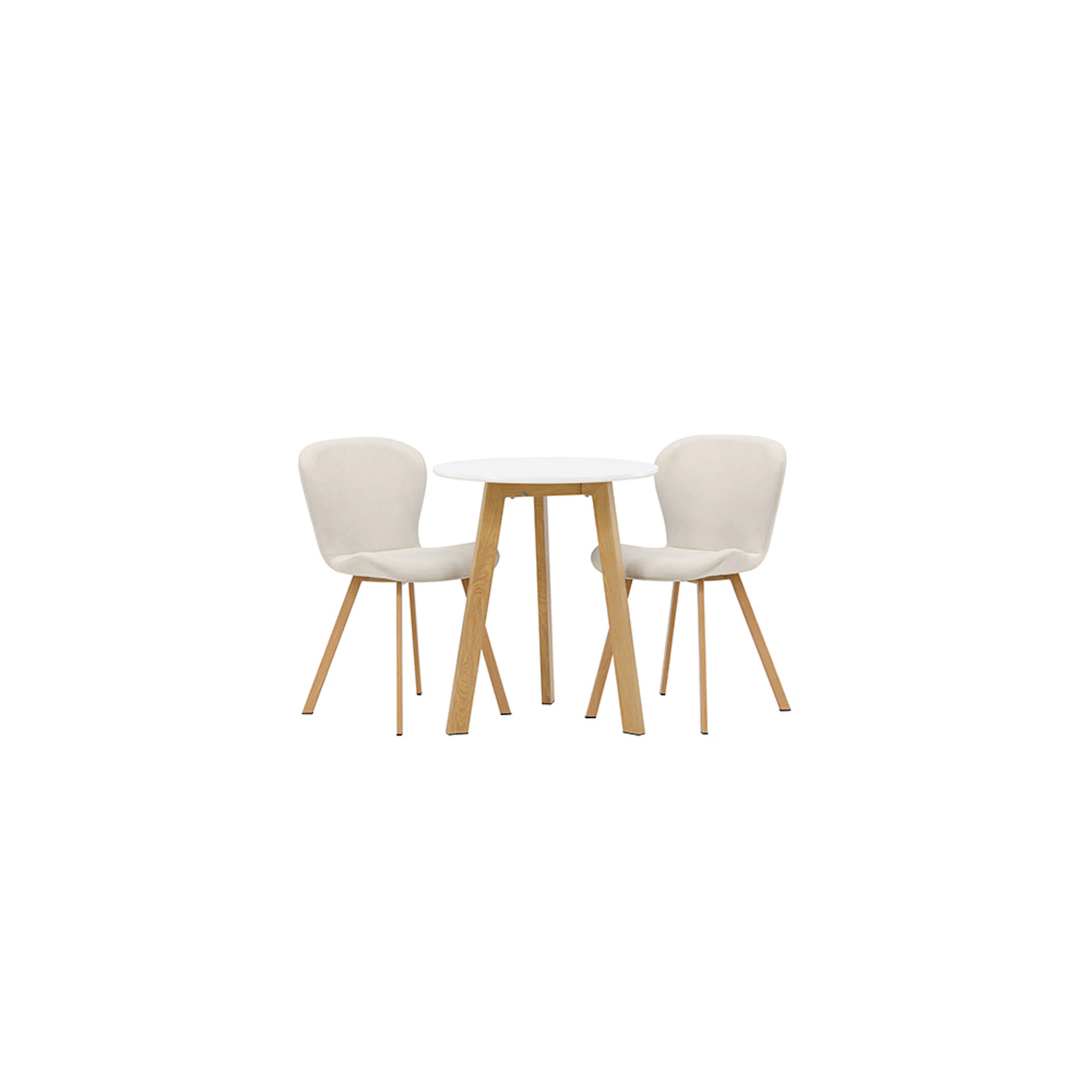 Spisegruppe Venture Home Leonora Ø65 cm med 2 stk Lilja Stoler