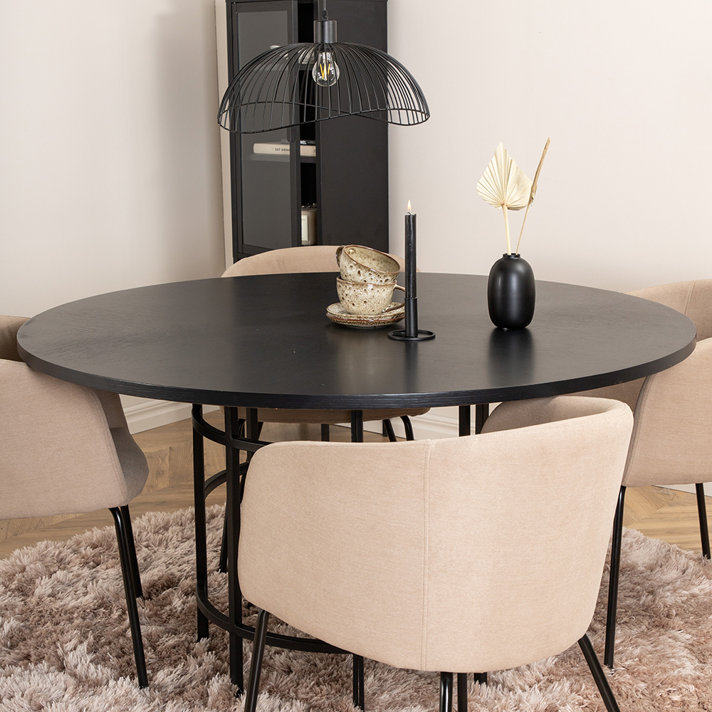 Spisegruppe furniture/fashion Copenhagen Ø140 cm med 4 Berit Stoler
