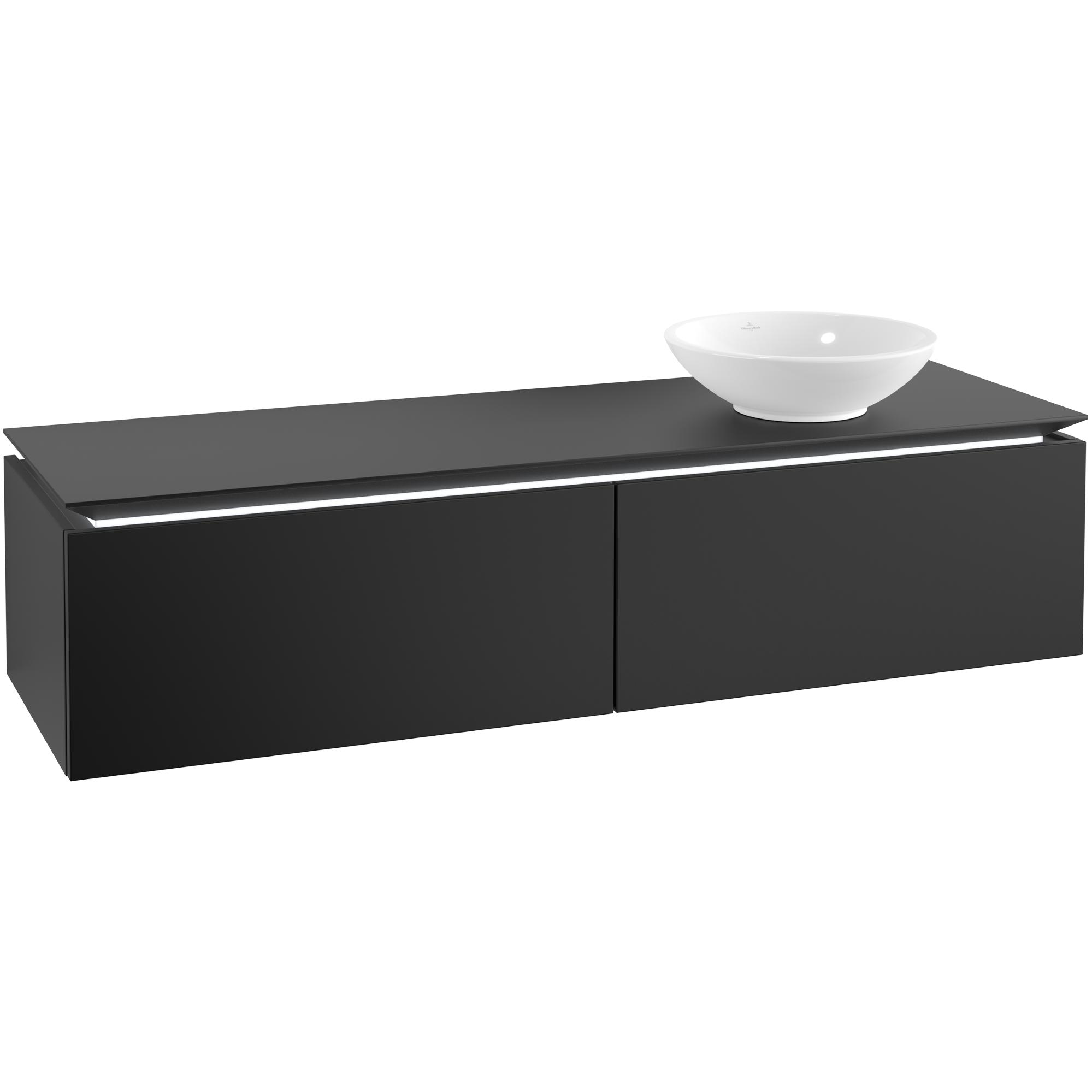 Tvättställsskåp Villeroy & Boch Legato Kompakt 1600 med 2 Lådor för Ocentrerat Ytmonterat Tvättställ från Övriga V&B Serier | badrum - badrumsmobler - tvattstallsskap-och-kommod | KakelKungen
