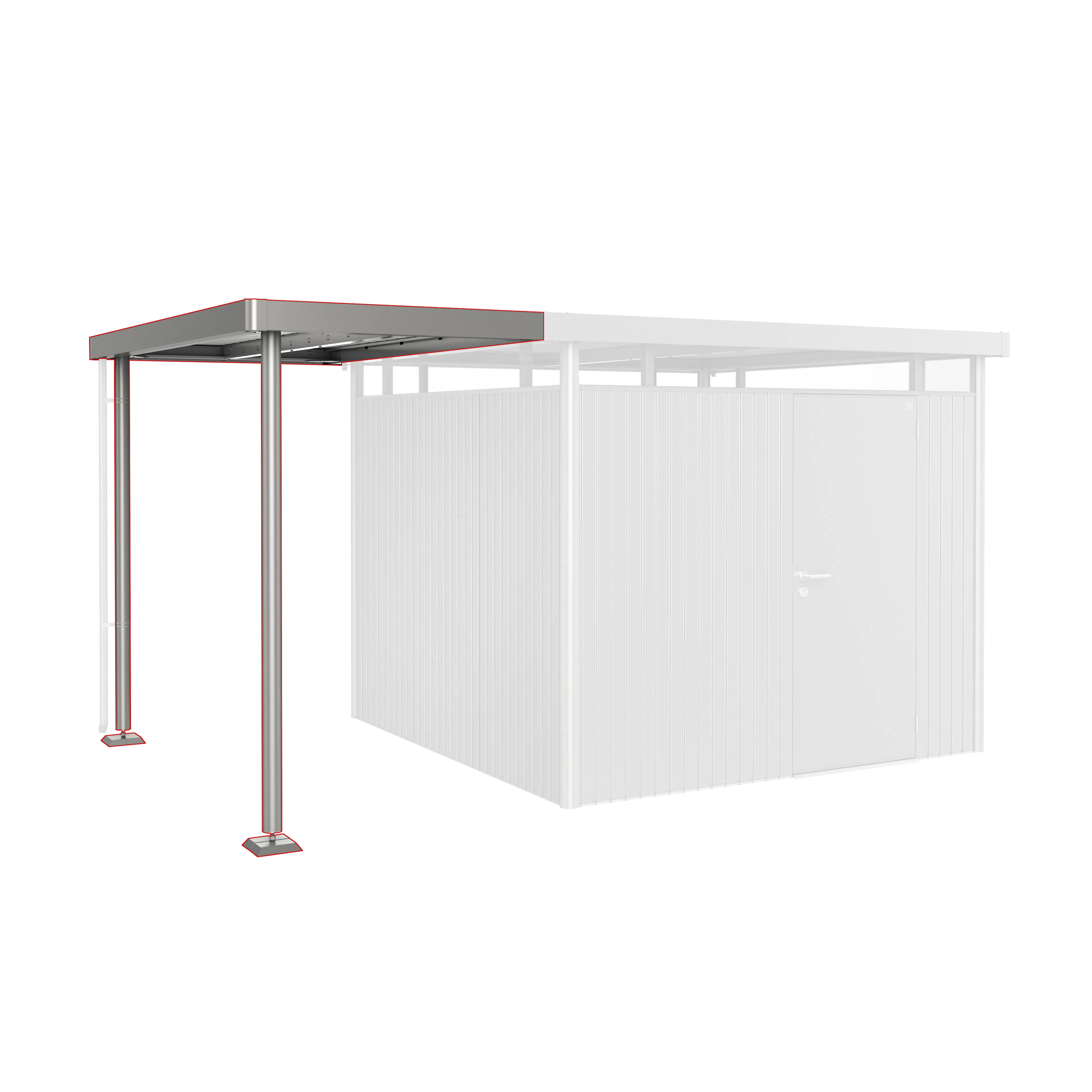 Sidotak HighLine H4 Storlek S metallic kvarts-grå Kvartsgrå Metallic