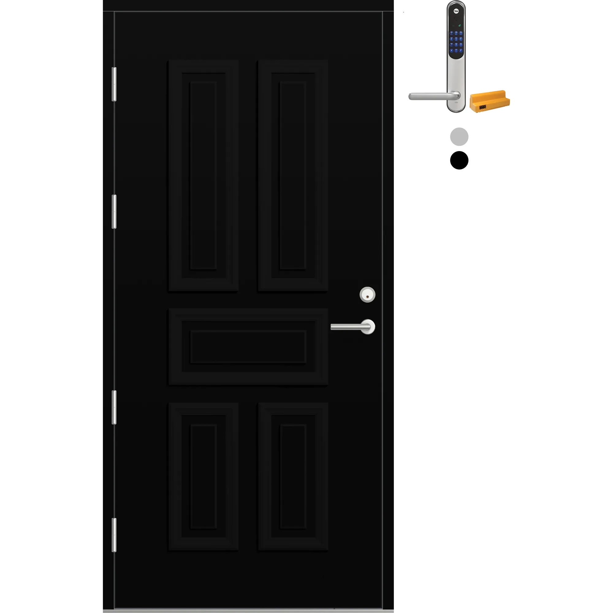 Ytterdør Bygg1 Fjord 04 med Yale Doorman Classic Home