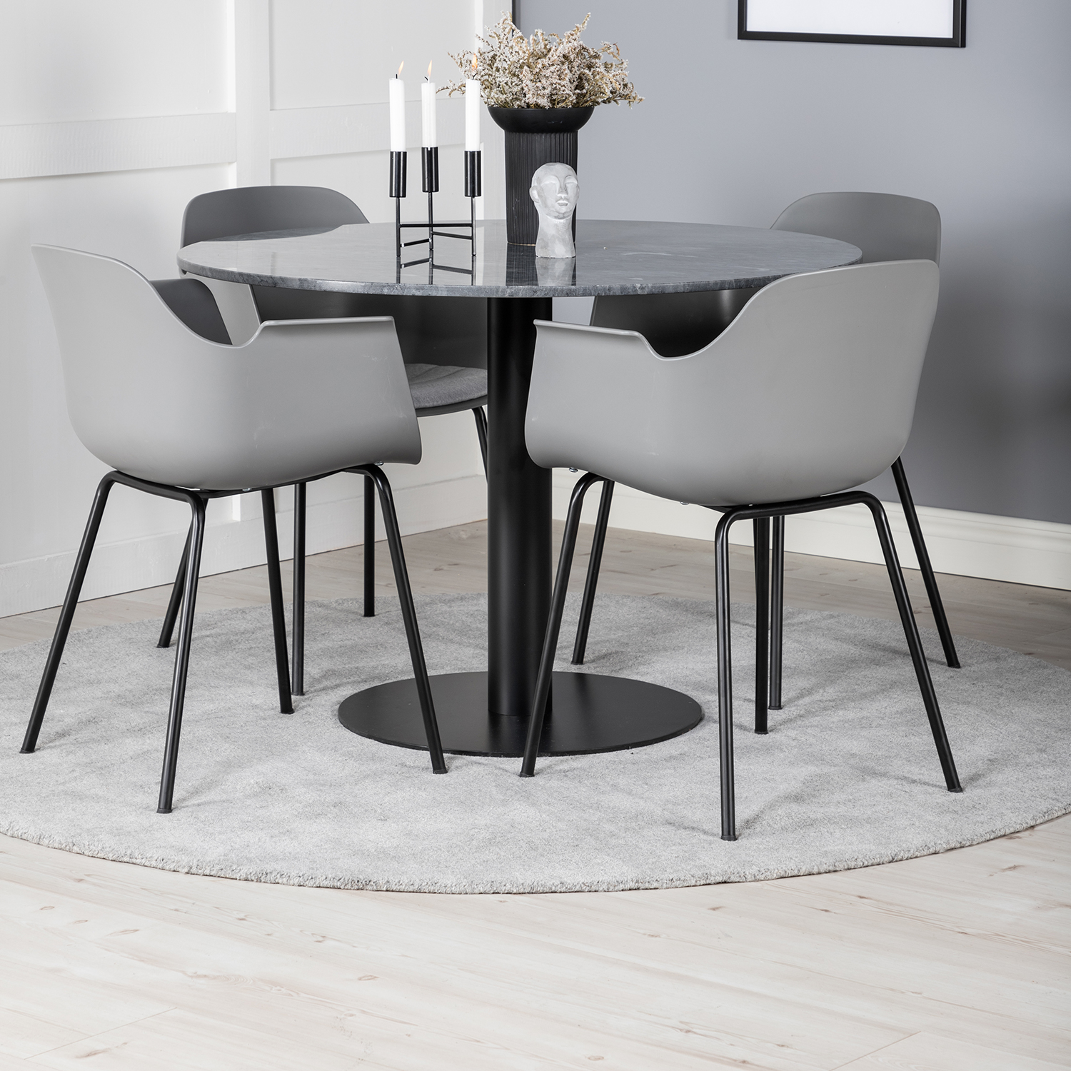 Spisegruppe Venture Home Estelle med 4 Colombine Stoler