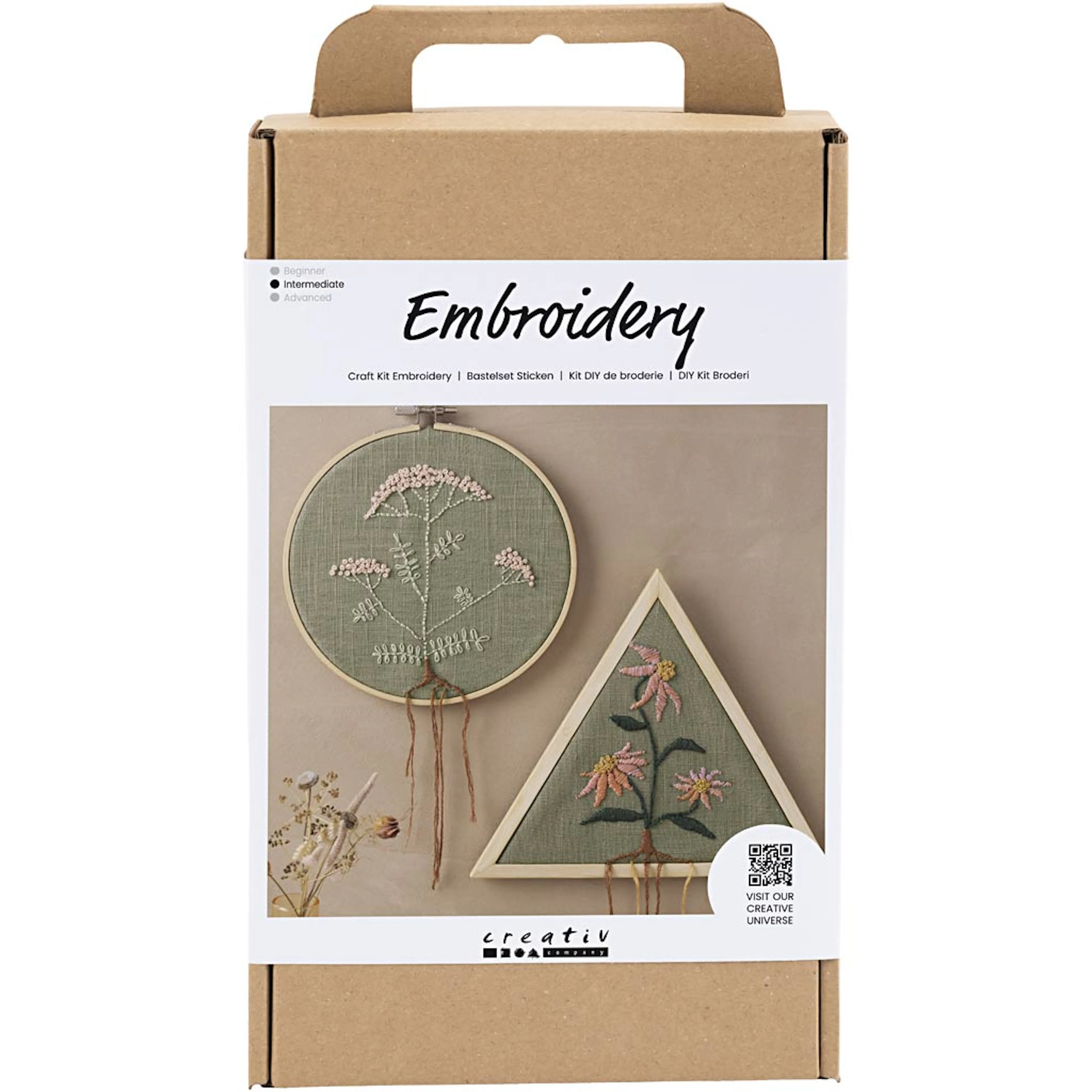 Broderi Creativ Company DYI Kit Matt Grønn Broderirammer