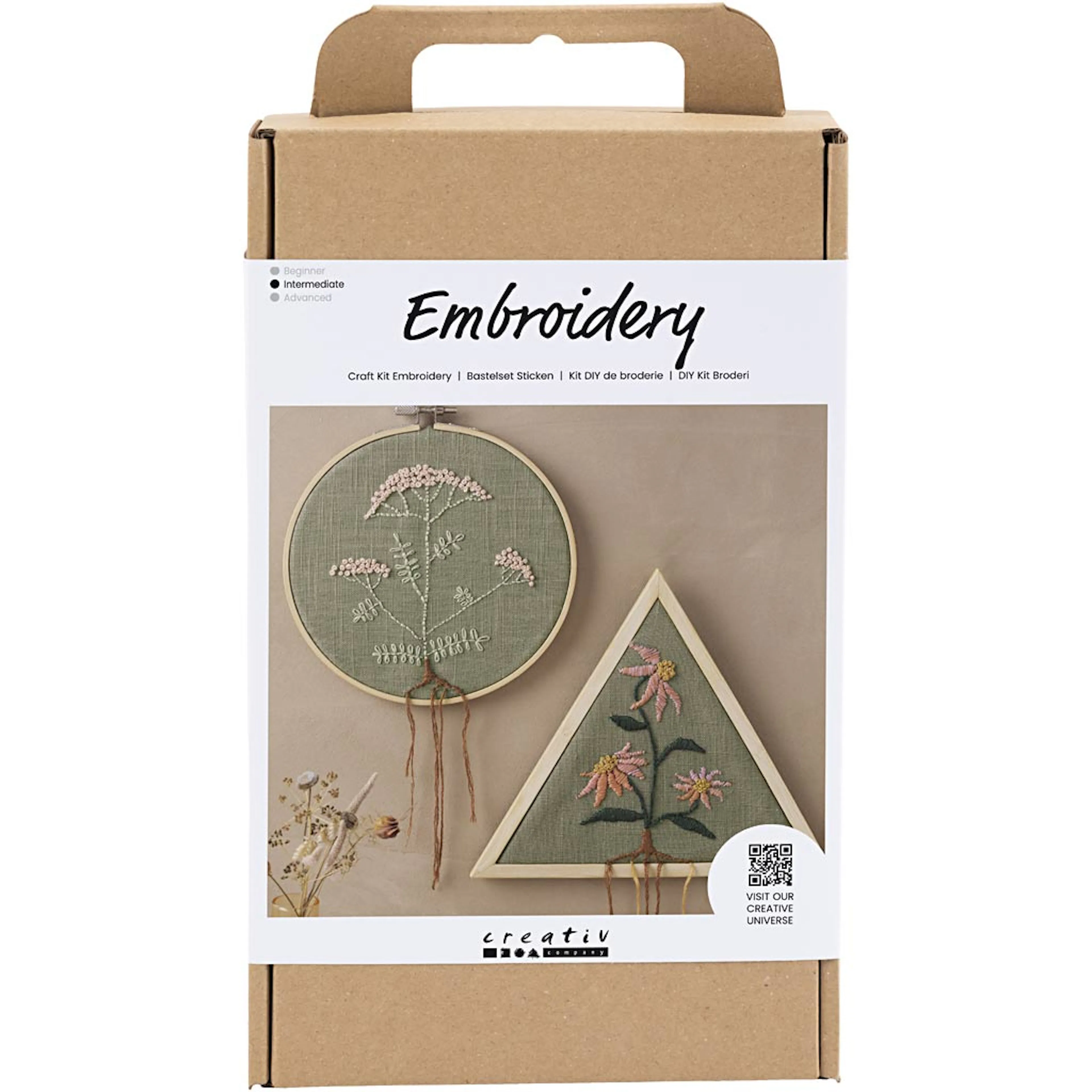 Broderi Creativ Company DYI Kit Matt Grønn Broderirammer