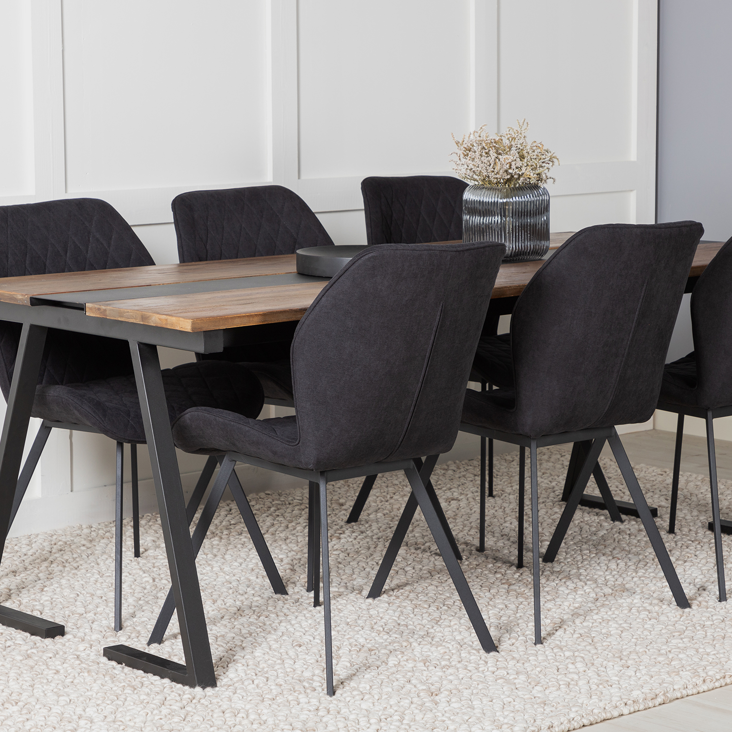 Spisegruppe Venture Home Jane med 6 Geneva Stoler