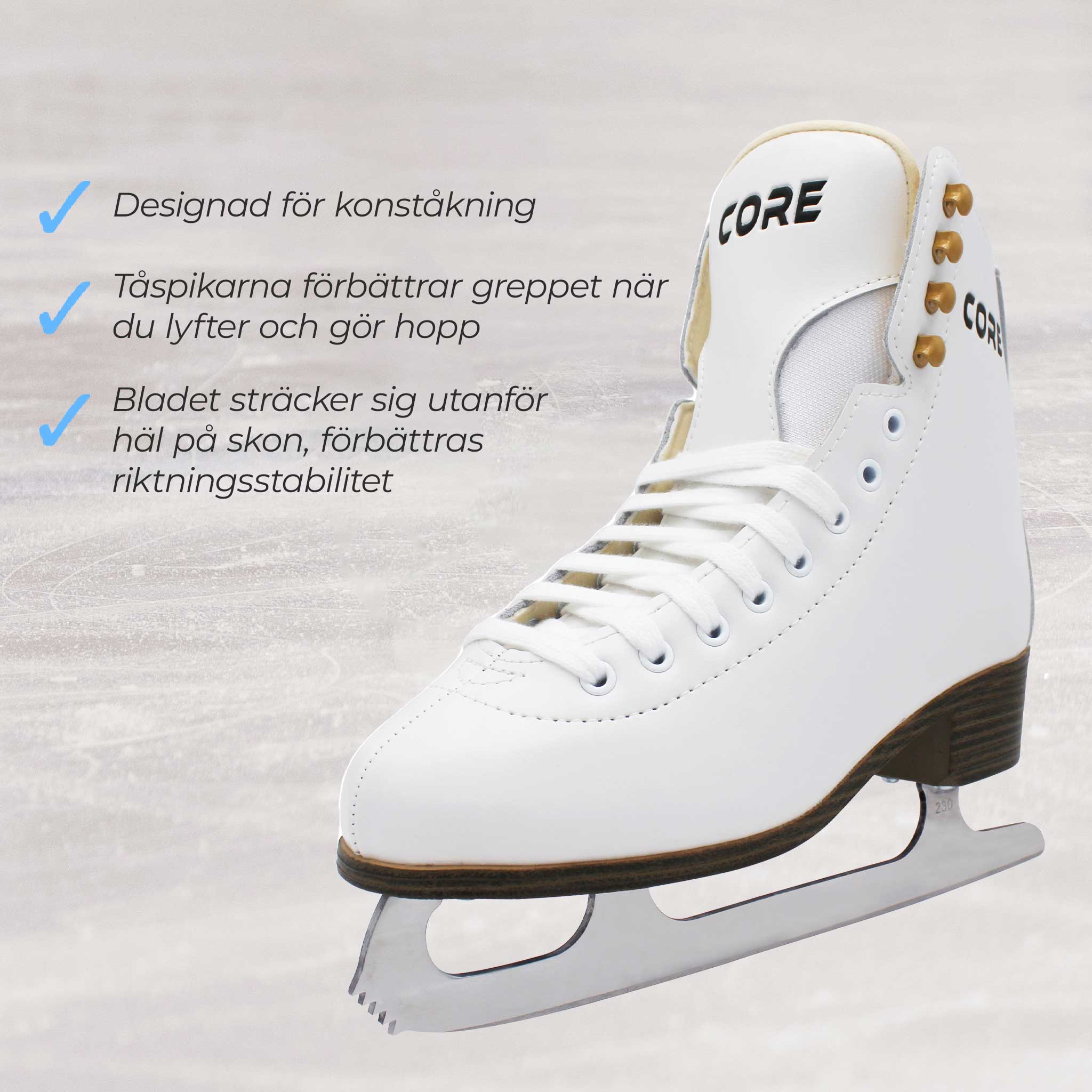 Kunstløpskøyter Core Hvit
