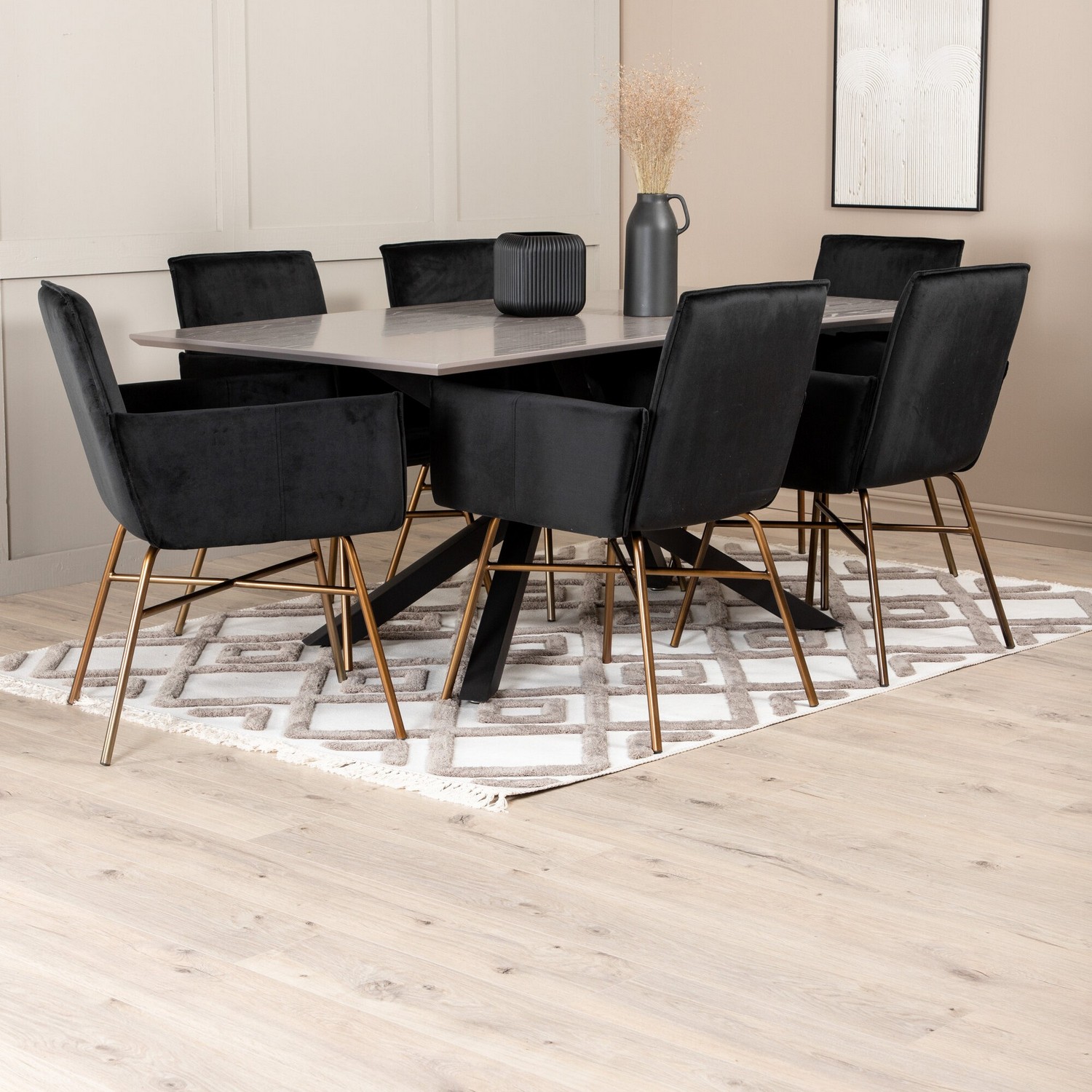 Spisegruppe Venture Home Piata med 6 Annika Stoler