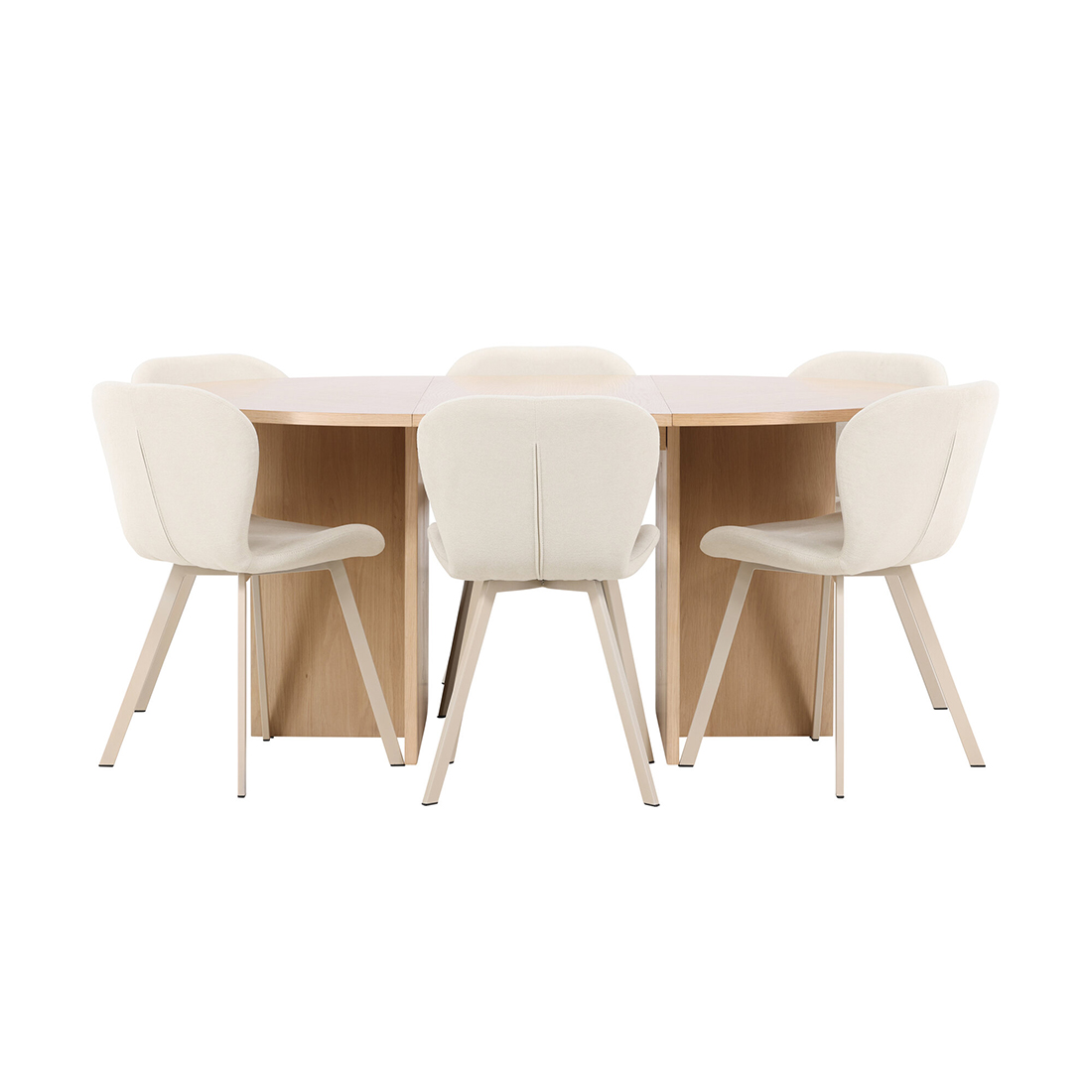 Spisegruppe Venture Home Strada Ø120 cm med 6st Lilja Spisestoler
