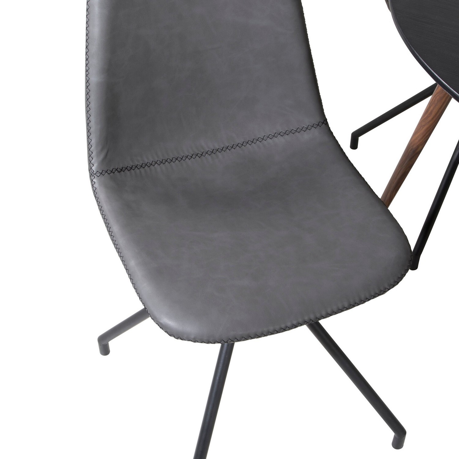 Spisegruppe Venture Home Plake med 4 Pobbie Stoler Design med Svingfunksjon Kunstlær