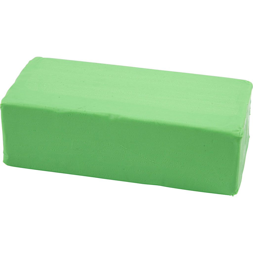 Soft Clay modellera, neongrön, stl. 13x6x4 cm, 500 g/ 1 förp NeonGrønn