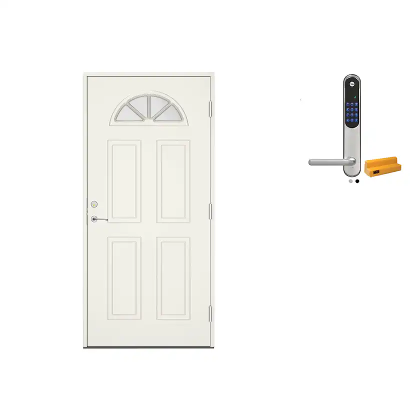 Ytterdør Swedoor Clever-Line+ Thy med Yale Doorman Classic Home