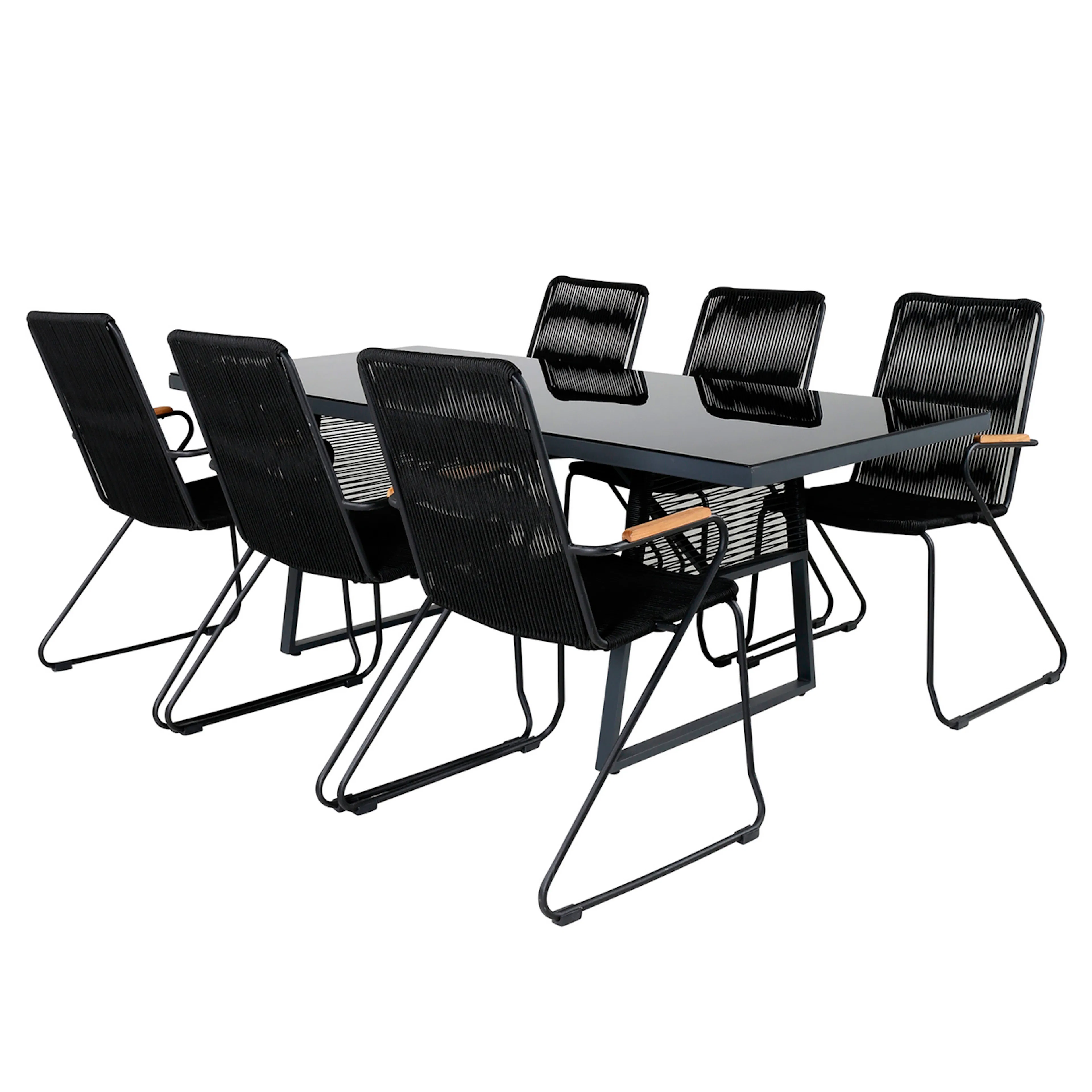 Spisegruppe Venture Home Douglas med 6 Berfin Spisestoler
