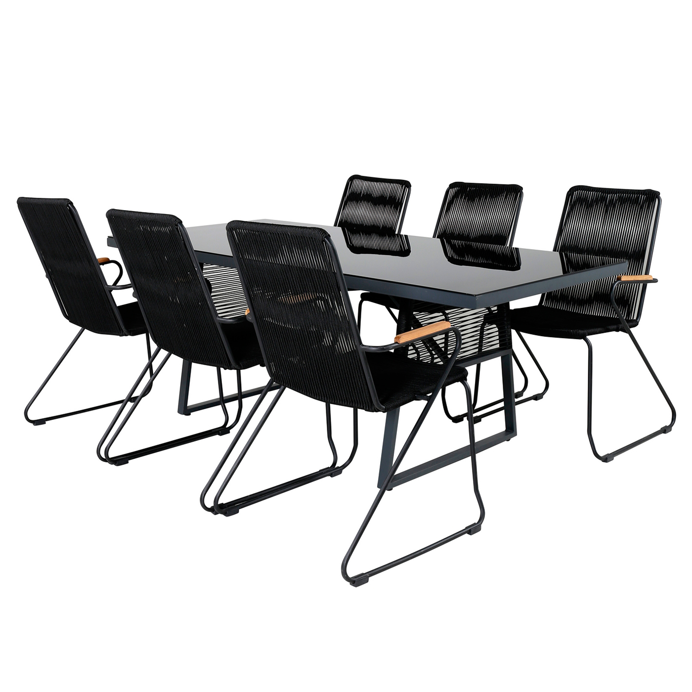 Spisegruppe Venture Home Douglas med 6 Berfin Spisestoler