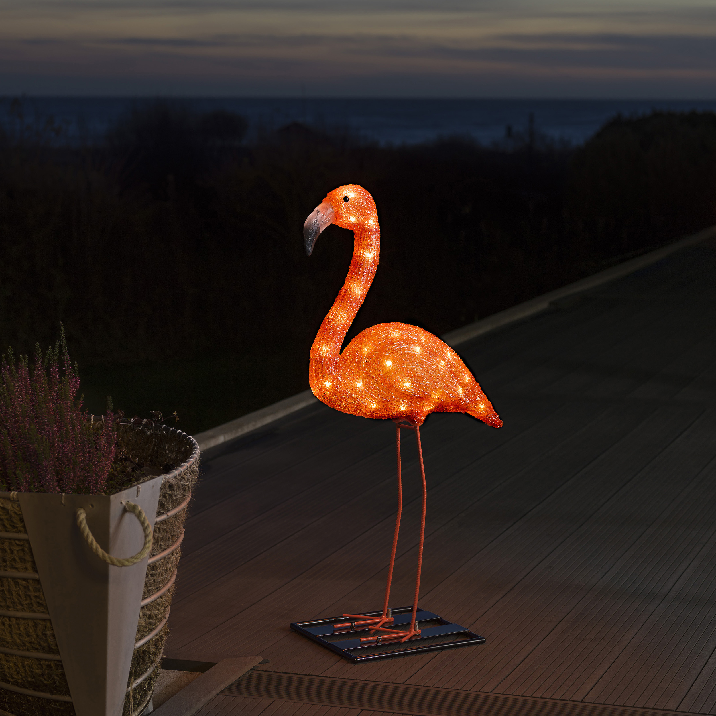 Flamingo akryl 70cm LED Høyde: 70 cm