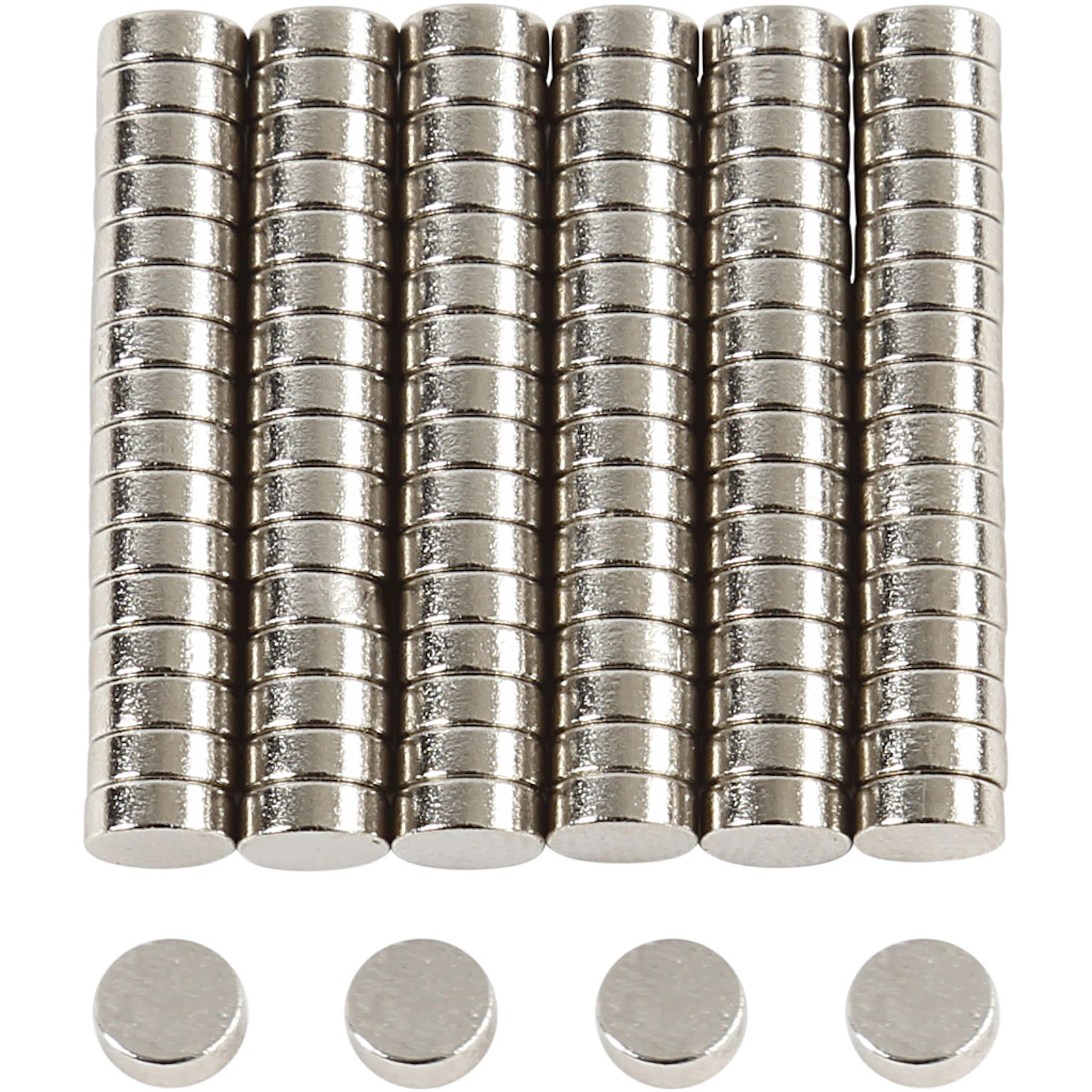 Powermagnet, Dia. 5 mm, tjocklek 2 mm, 100 st./ 1 förp. Diameter: 5 mm, 100 st