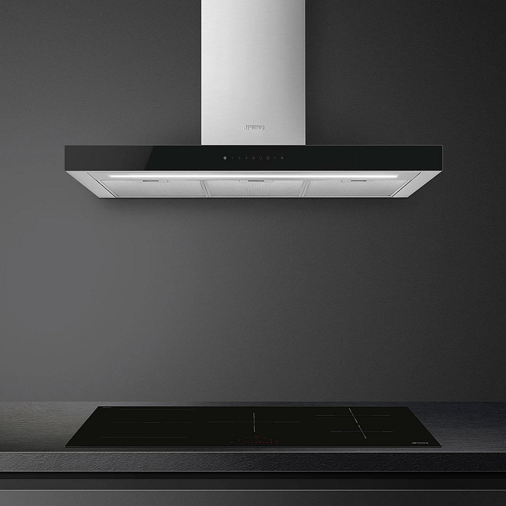 Vegghengt Kjøkkenvifte Smeg KBT9L4VN Rustfri Design med LED og Touchkontroll