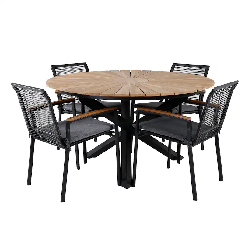 Spisegruppe Venture Home Meya med 4 Douglas Spisestoler