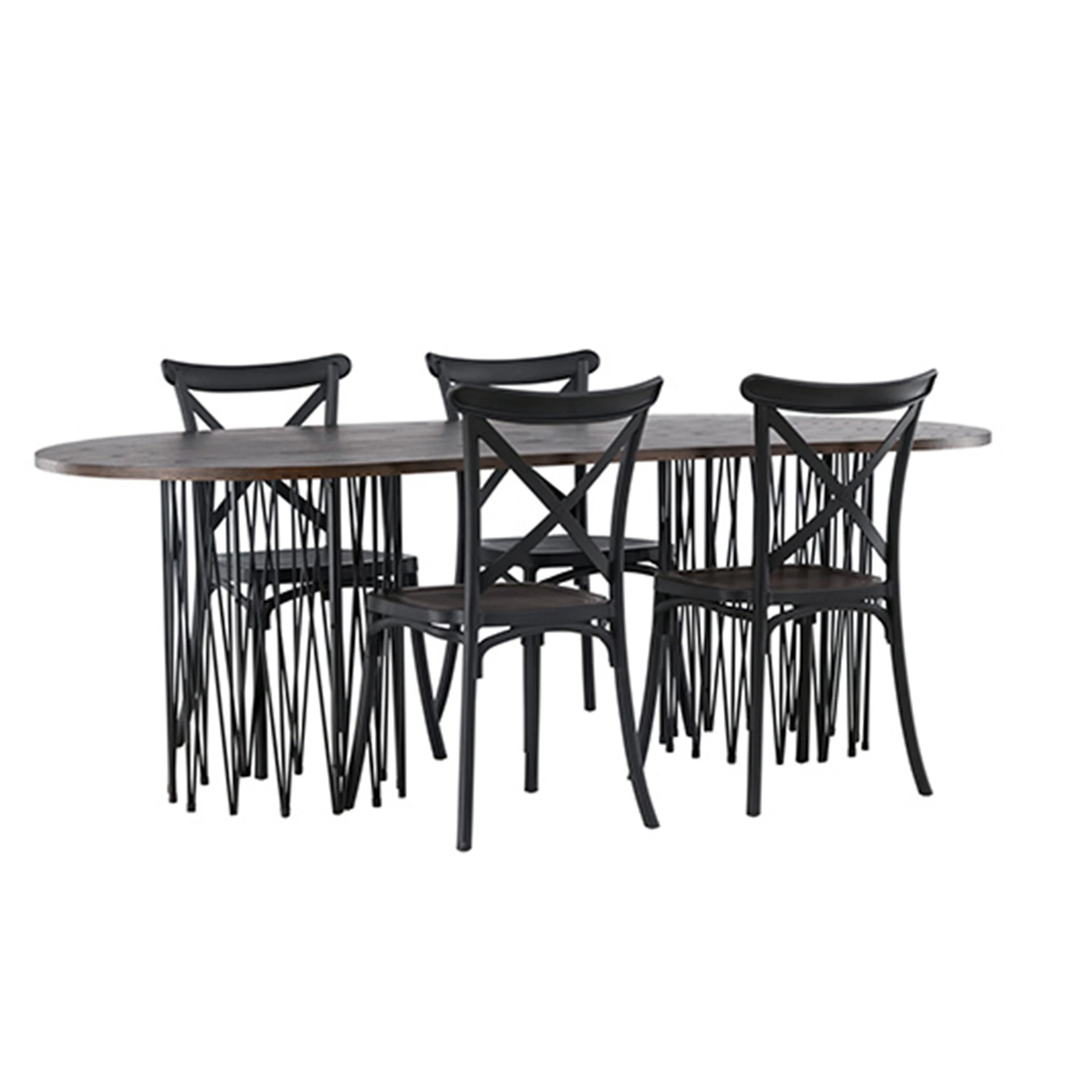 Spisegruppe furniture/fashion Stone med 4 Crosett Stoler