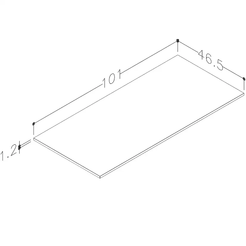Benkeplate Korsbakken Bad Corian
