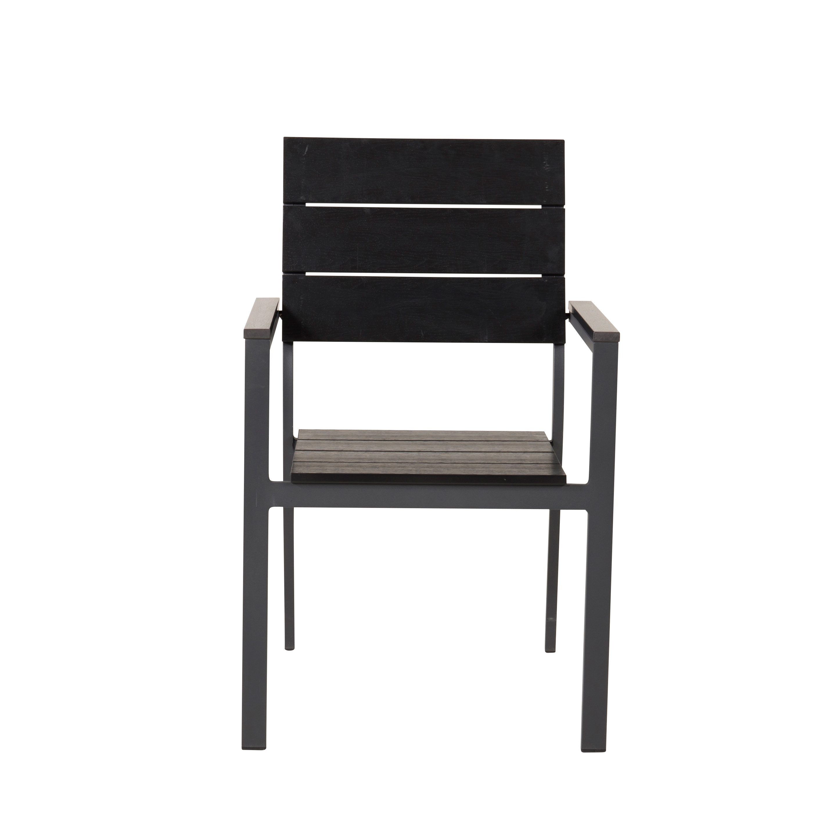Levels Chair (stackable) - Black Alu / Black Aintwood Sort