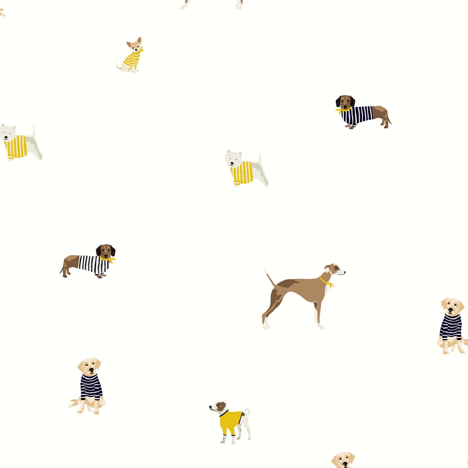 Tapet Joules Harbour Dogs Crème