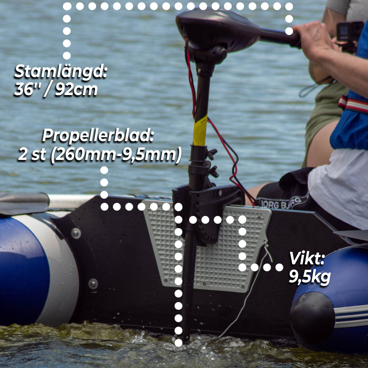 Elektrisk båtmotor Deep Sea Cruise 36LBS