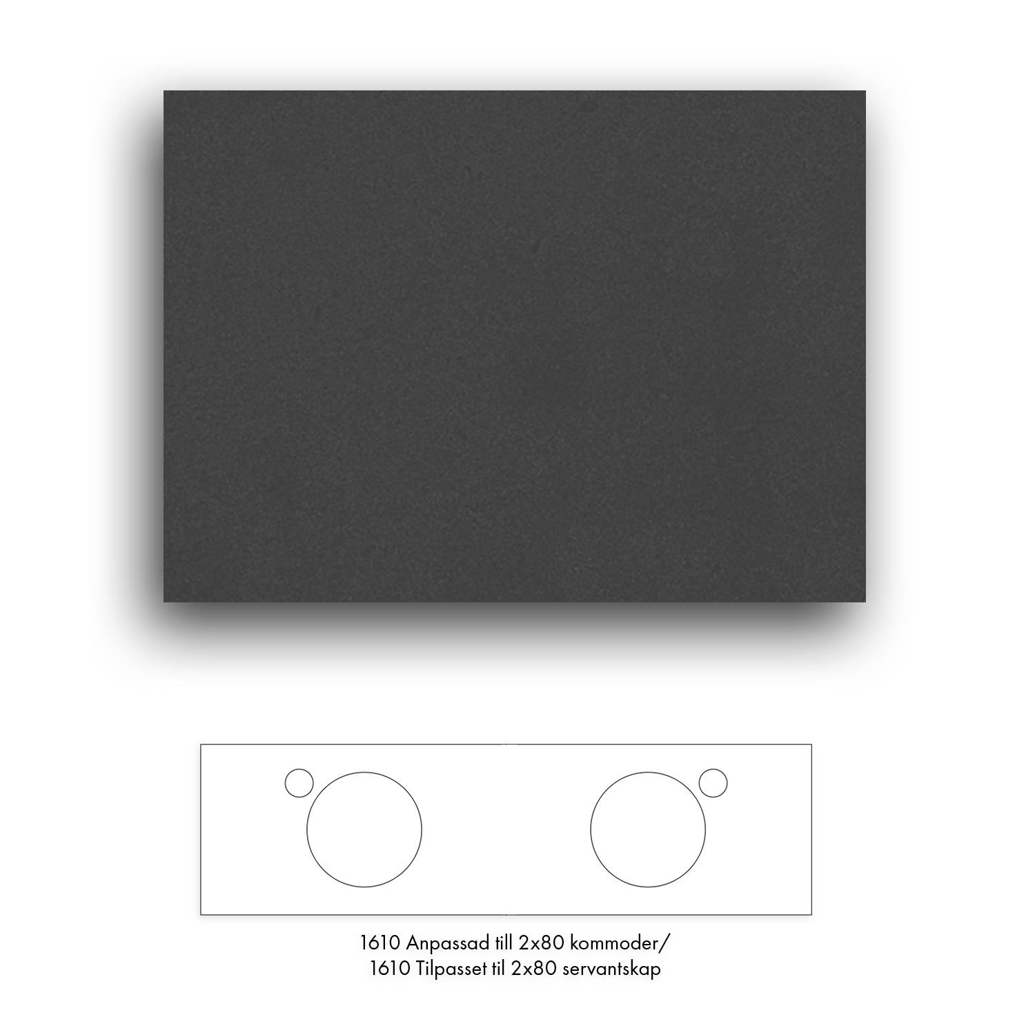 Bänkskiva Macro Design Crown+ Dekton 1610 till Tvättställsskåp Crown | badrum - badrumsmobler - bankskivor | KakelKungen