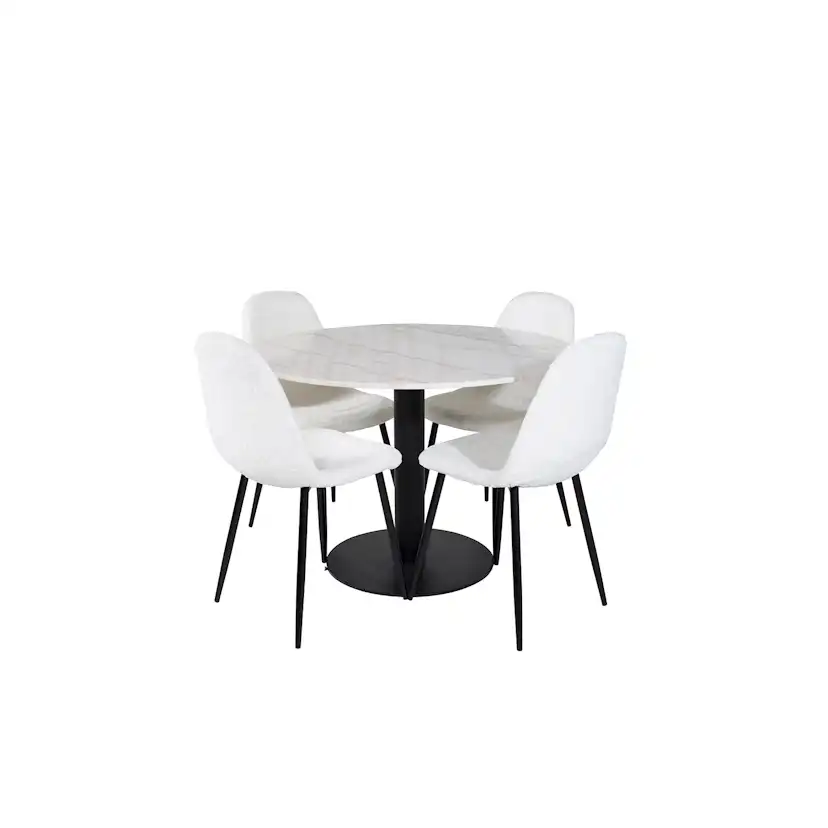 Spisegruppe Venture Home Estelle med 4 Pooya Stoler Polyester