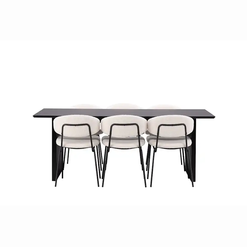 Spisegruppe Venture Home Vail med 6 Chico Stoler