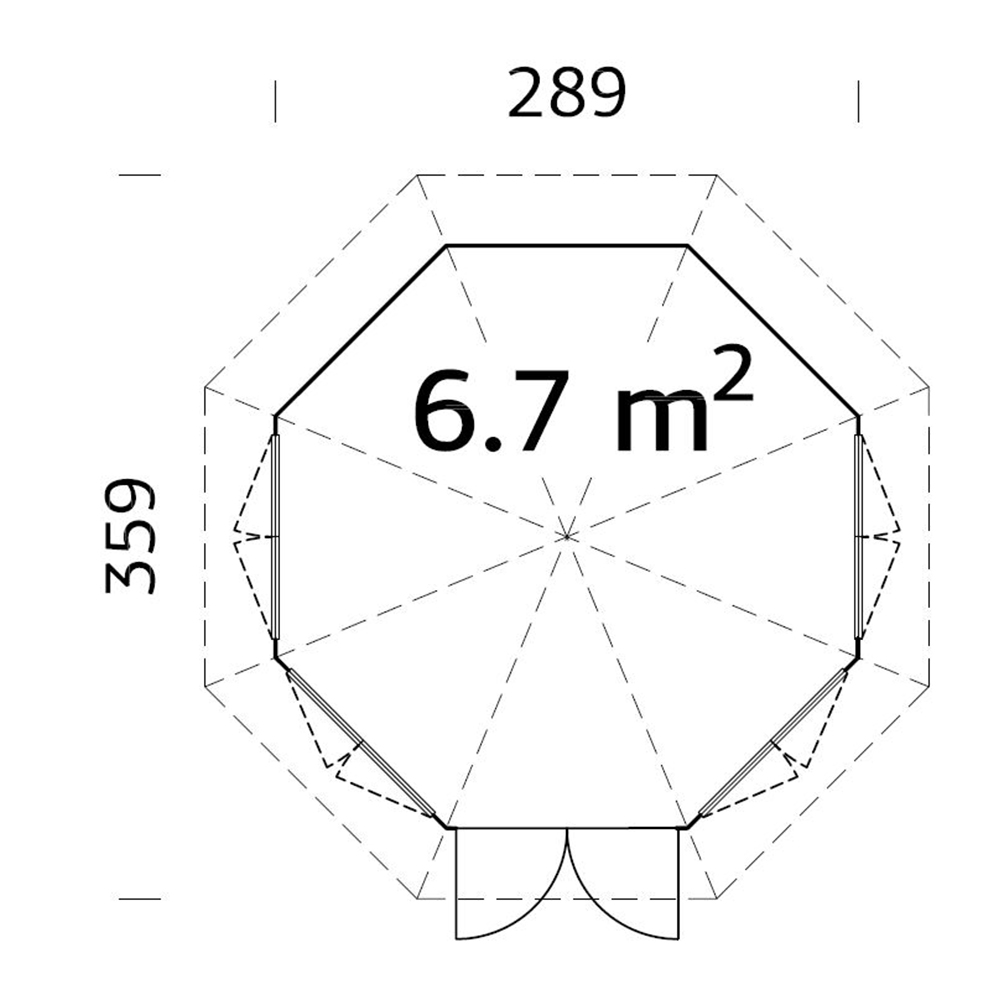 Lysthus Palmako Veronica 4 6,9 m2
