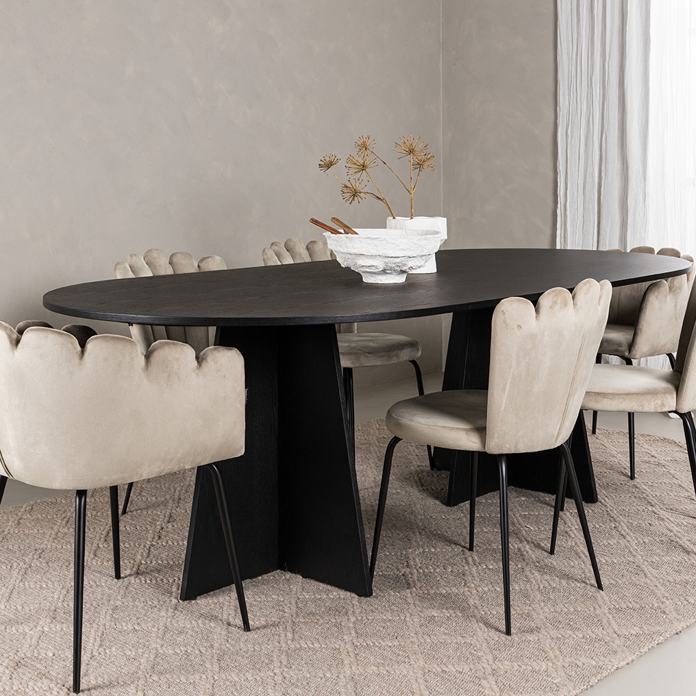 Spisegruppe Venture Home Bootcut med 4 Limhamn Light Stoler