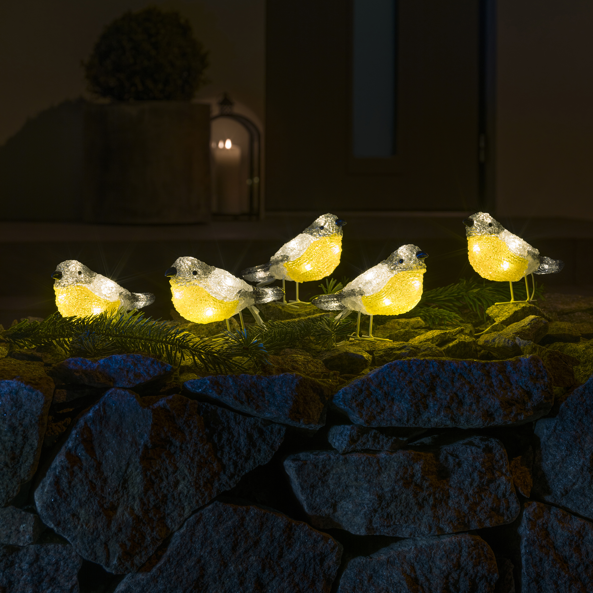 Dekorasjonsbelysning Gnosjö Konstsmide Fugler Akryl 40L LED 5 stk