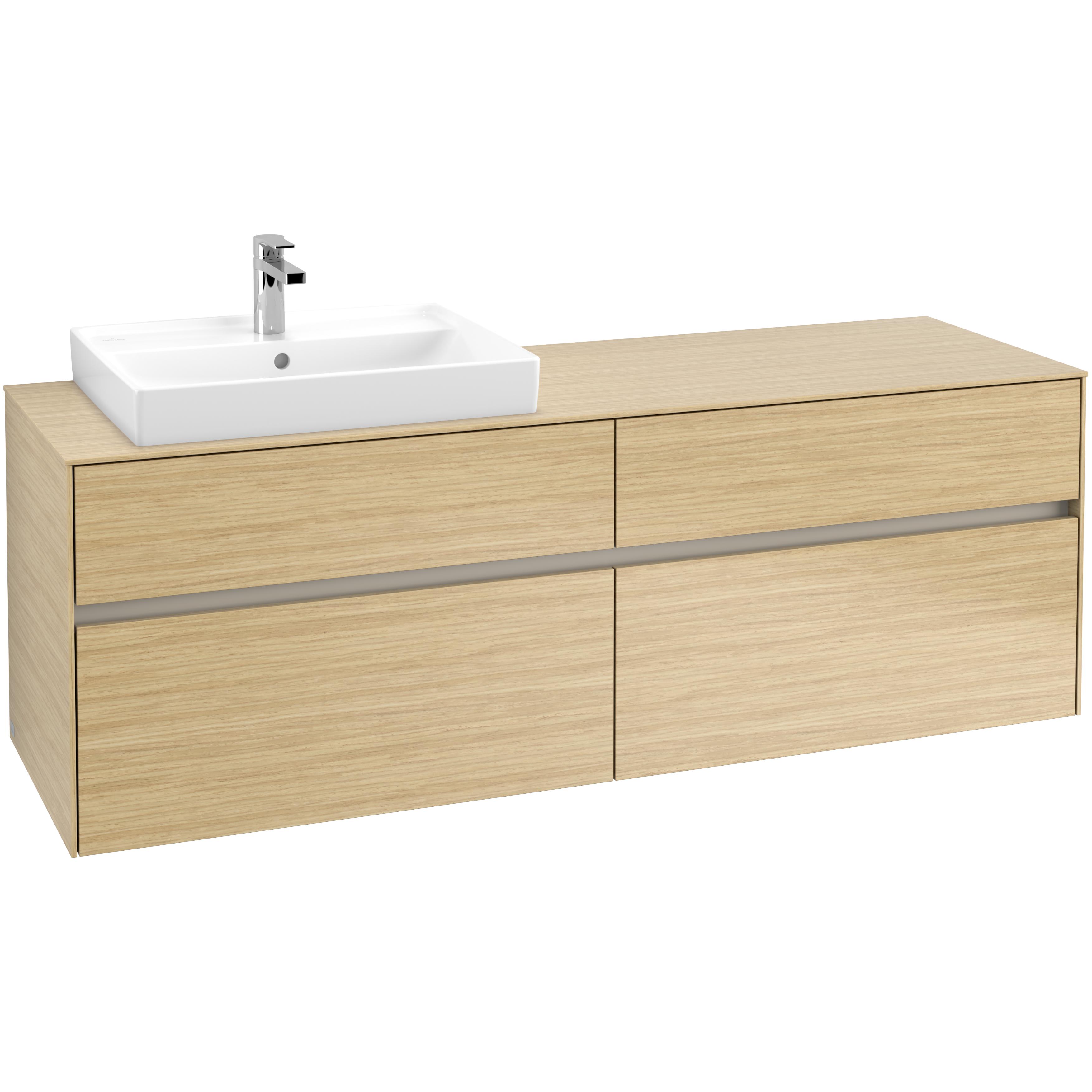 Tvättställsskåp Villeroy & Boch Collaro 160 cm med 4 Lådor för Ovanpåliggande Tvättställ